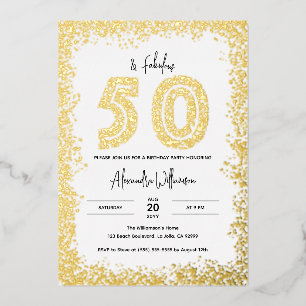 50th Birthday Invitation   50 and Fabulous Real