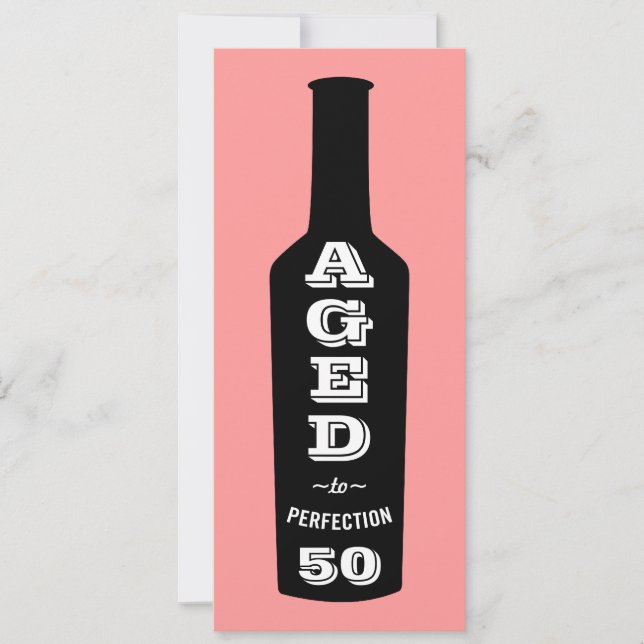 50th Birthday Invitation Wine Aged to Perfection (Front)