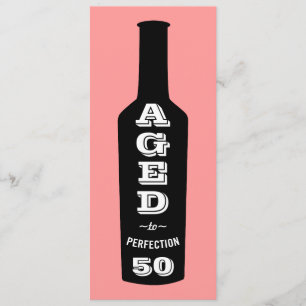 50th Birthday Invitation Wine Aged to Perfection