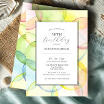50th Birthday Invitations Multi Colour<br><div class="desc">These 50th birthday invitations feature a transparent watercolor framed boarder in multi shades of red, yellow, blue, green and orange. Use the template fields to add your custom details. Order printed cards or printable invitations. An excellent choice for adult and children birthdays. Use the template fields to customise for a...</div>