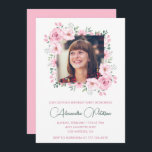 50th birthday invitations Photo Boho Elegant<br><div class="desc">50th birthday invitations Photo Boho Elegant</div>