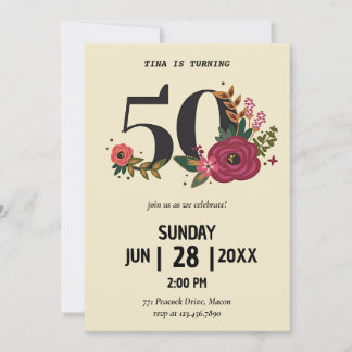 50th birthday invitations template