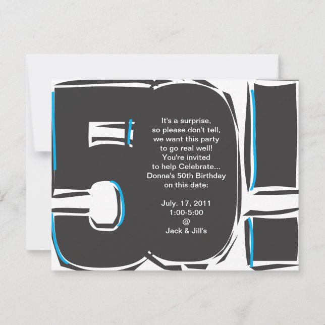 50th Birthday Invite (Front)