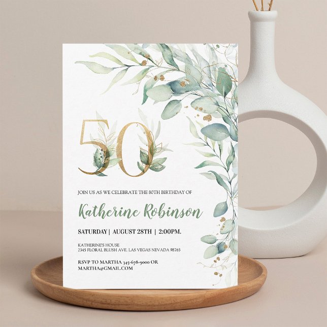 50th birthday invite for her Adult Birthday (Creator Uploaded)