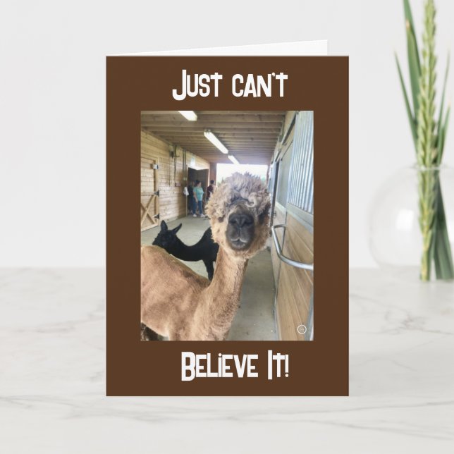 "50th BIRTHDAY??? JUST CAN'T BELIEVE IT Card (Front)