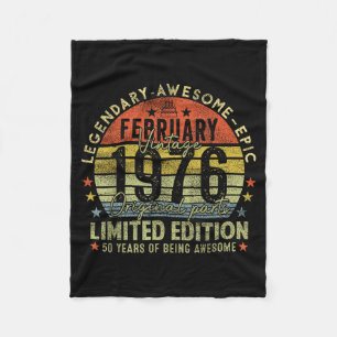50th Birthday Legends February 1996 Vintage 50 Yea Fleece Blanket