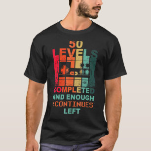 50th Birthday Level 50 Gamepad Retro Gamer T-Shirt