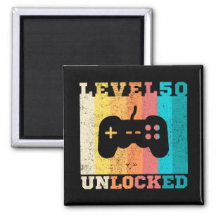 50th Birthday Level 50 Unlocked Magnet