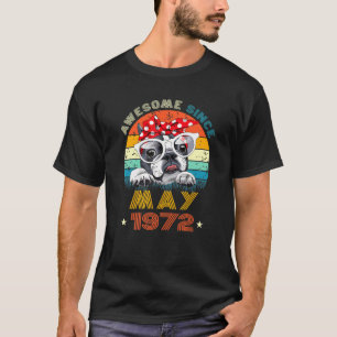 50th Birthday Love Boston Terrier 50 Years Since M T-Shirt