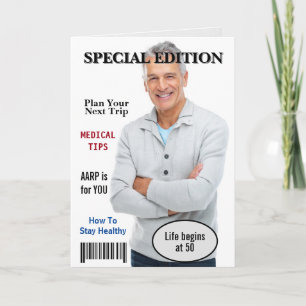 50th Birthday Magazine Cover  Card