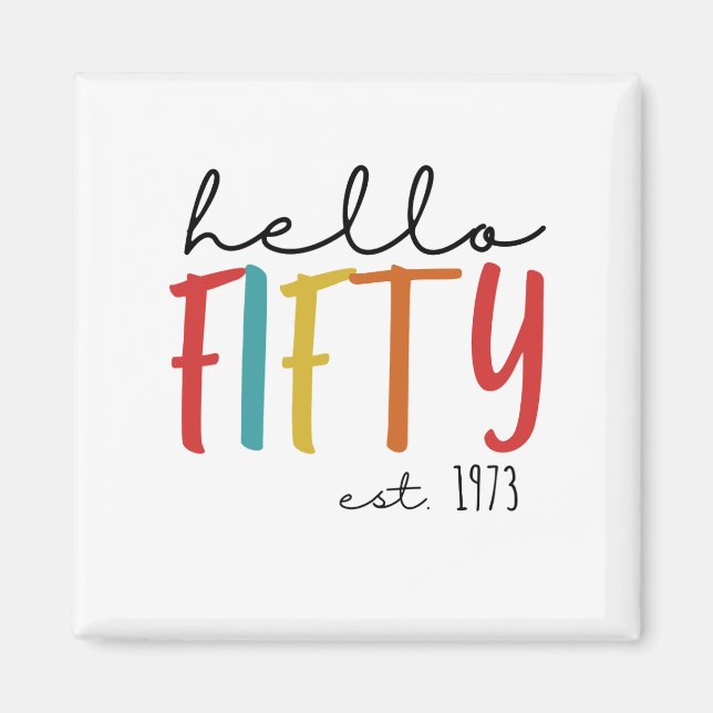 50th Birthday Magnet (Front)