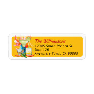 50th Birthday Mexican Fiesta Return Address