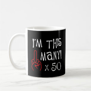 50th birthday Middle Finger Salute Coffee Mug