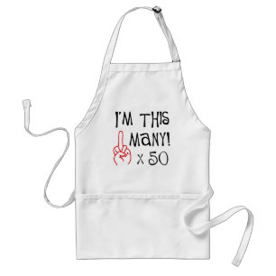 50th birthday Middle Finger Salute Standard Apron