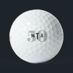 50th Birthday Monogram Titleist Pro V1  II Golf Balls<br><div class="desc">"50"  or any age.  Monogram.  Modern.</div>