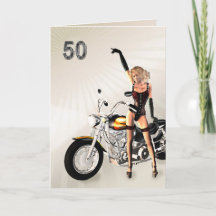50th Birthday, Motorbike and Girl
