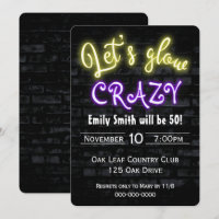 50th Birthday Neon Glow Sign