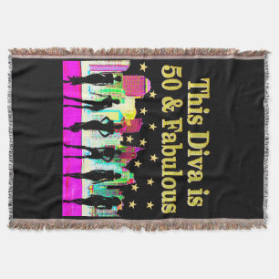 50TH BIRTHDAY NEW YORK CITY DESIGN THROW BLANKET