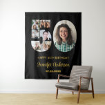 50th Birthday Number 50 Photo Collage Modern Black Tapestry<br><div class="desc">Mark fifty years of wonderful memories and adventures with this captivating 50th Birthday Number Photo Collage. This customisable template is the perfect blend of creativity and sentiment, allowing you to create a truly memorable gift for your loved one's special day. Capture the essence of incredible years in a single masterpiece...</div>