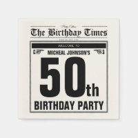 50th Birthday Old Newspaper Vintage Funny Custom