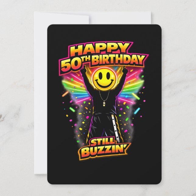 50th Birthday old skool raver Scottish rave scene  (Front)