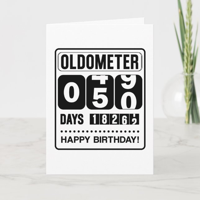 50th Birthday Oldometer Card (Front)