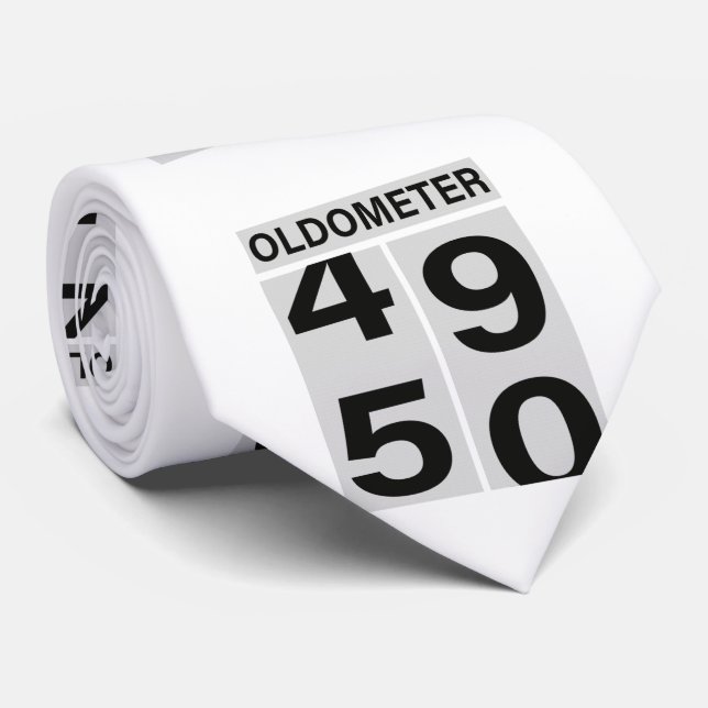 50th Birthday Oldometer Tie (Rolled)