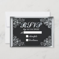 50th Birthday or Anniversary Regal Silver Black