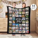 50th Birthday or Any Age Birthday 44 Photo Collage Fleece Blanket<br><div class="desc">Create a custom photo memory blanket for any age birthday (shown with 50) utilising this easy-to-upload photo collage template with 44 pictures to commemorate a special birthday for a meaningful keepsake gift of memories. All text is editable to personalise as desired. CHANGES: Change the background colour and/or the text font...</div>