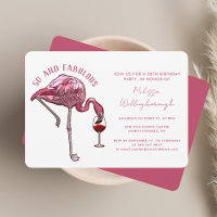 50th Birthday Party 50 and Fabulous Pink Flamingo