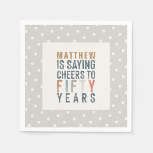 50th birthday party accessories decor napkin