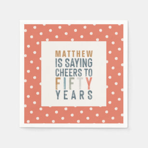 50th birthday party accessories decor napkin