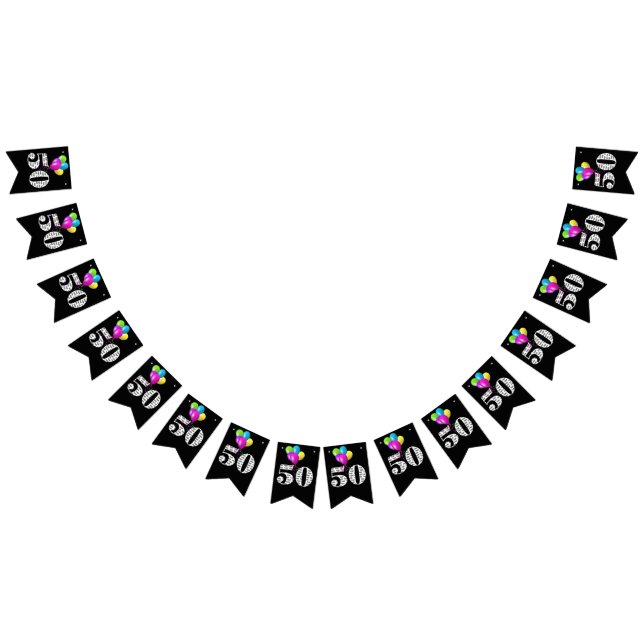 50th birthday party balloons bunting  (All)