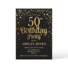 50th Birthday Party - Black & Gold