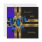 50th Birthday Party Blue Gold Heart Jewel