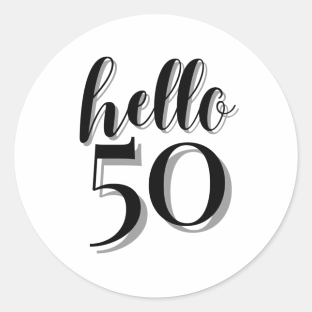 50th Birthday Party Classic Round Sticker (Front)
