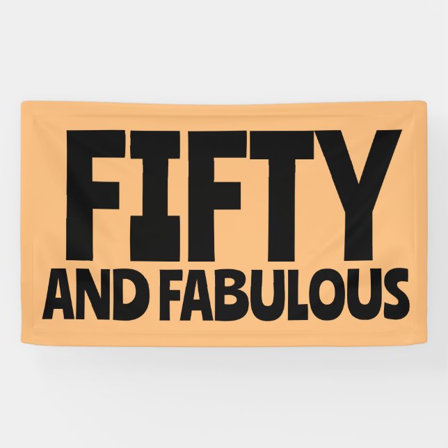 50TH BIRTHDAY PARTY FABULOUS BANNER (Horizontal)