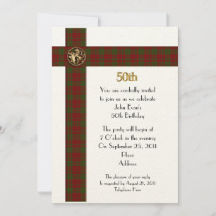 50th Birthday party formal invitation for man