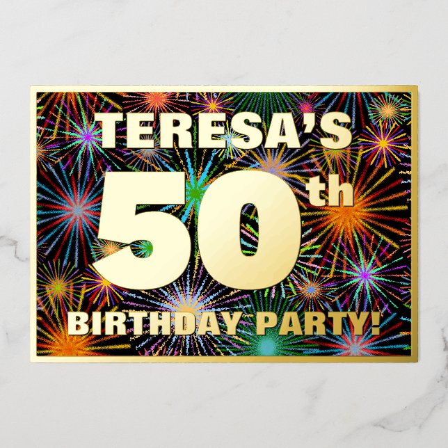 50th Birthday Party — Fun, Colourful Fireworks Loo (Front)