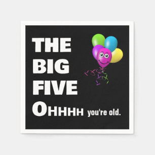 50th Birthday Party Getting Old Humour  Napkin