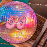 50th Birthday Party Gold Pink Glitter Disco Ball Paper Plate<br><div class="desc">Do you love the 80s dancing disco ball? The 70s disco ball? Look at our 50th Birthday Party Gold Pink Glitter Disco Ball Paper Plates! Celebrate in style with our vibrant birthday disco ball paper plates featuring a colourful gold mirror disco ball and dazzling typography with a digital glitter and...</div>
