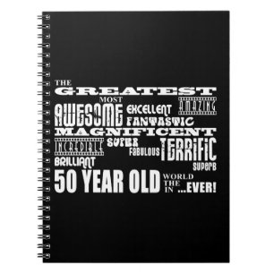 50th Birthday Party Greatest Fifty Year Old Spiral Notebook