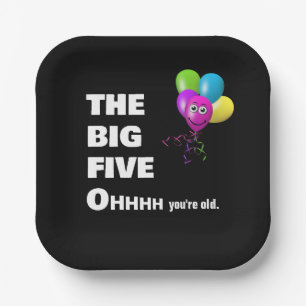 50th Birthday Party Humour Paper Plate