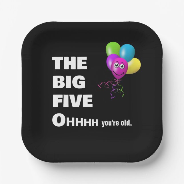 50th Birthday Party Humour Paper Plate (Front)