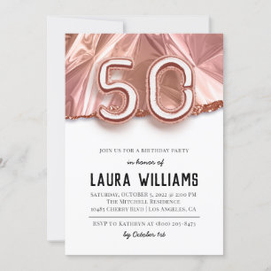 50th Birthday Party Invitation