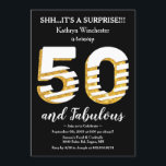 50th Birthday Party Invitation<br><div class="desc">Surprise 50th Birthday Party Gold Glitter Invitation</div>