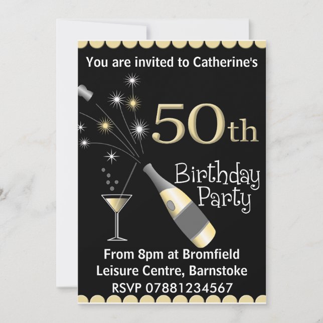 50th Birthday Party Invitation (Front)