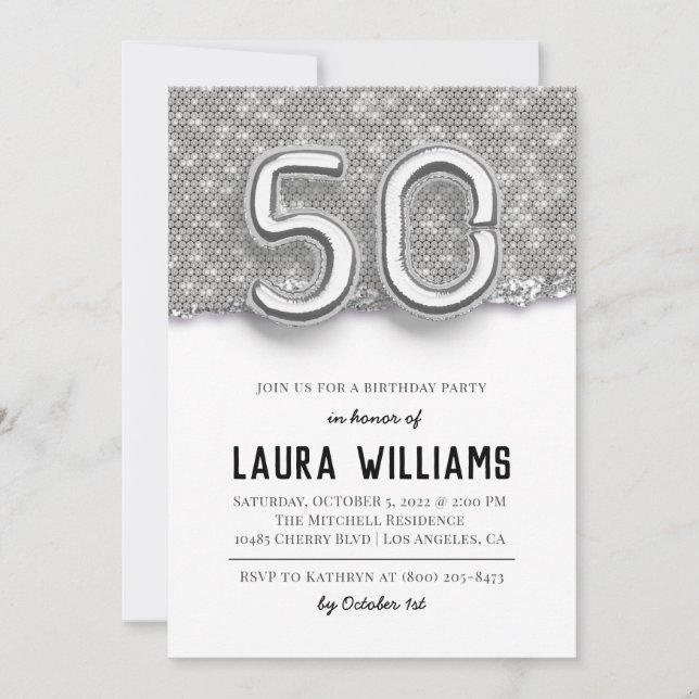 50th Birthday Party Invitation (Front)