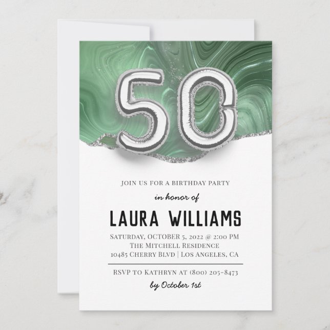 50th Birthday Party Invitation (Front)