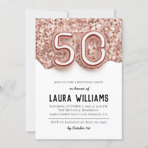 50th Birthday Party Invitation